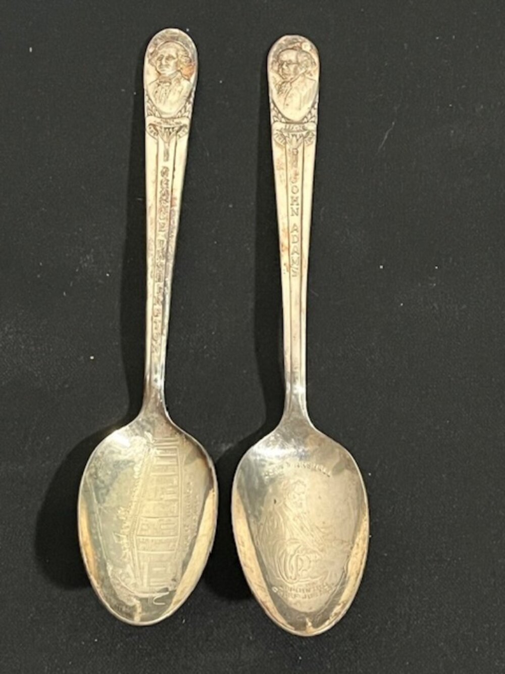 George Washington and John Adams WM Rogers Spoons
